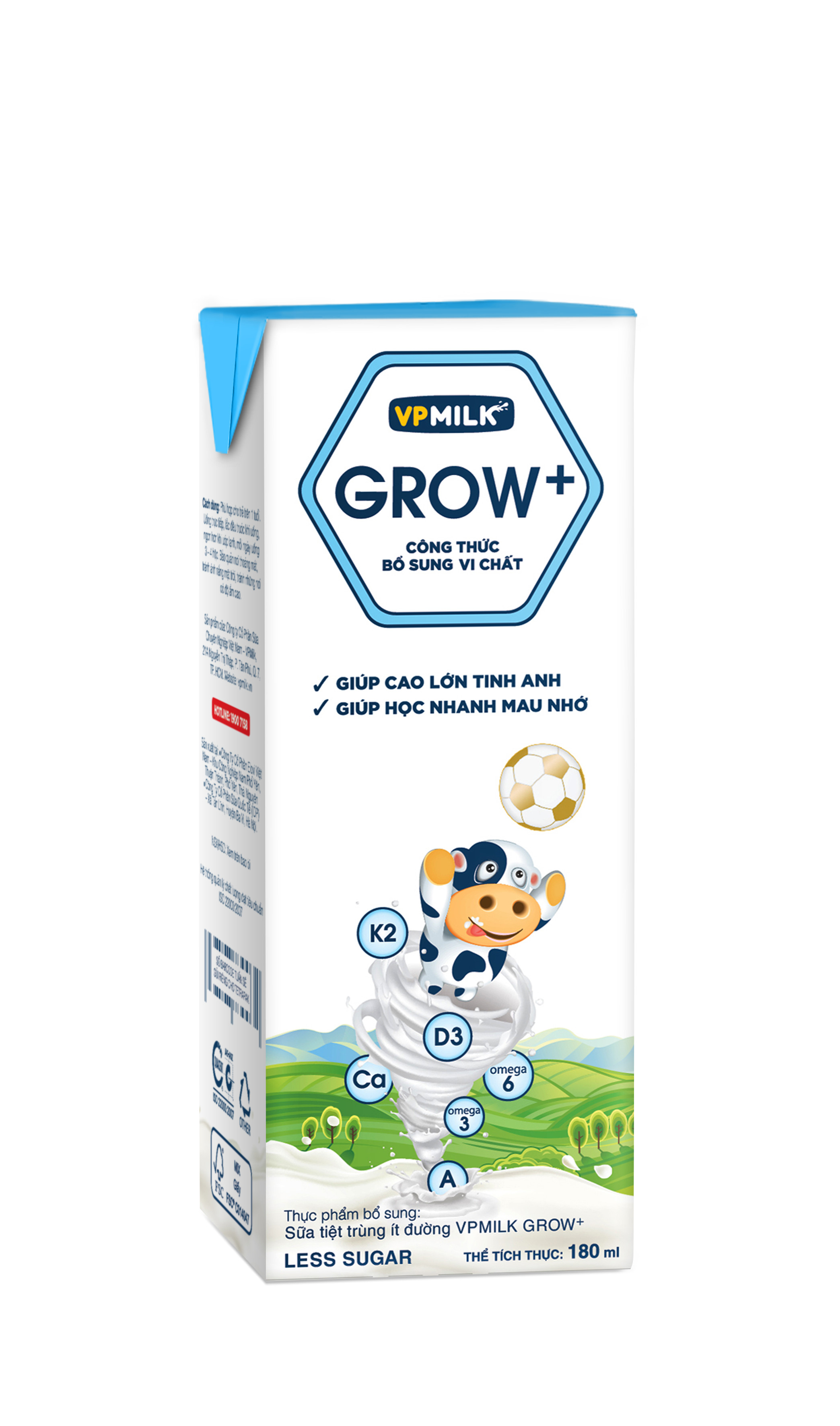 Lốc 4 ,Sữa tiệt trùng VpMilk Grow +