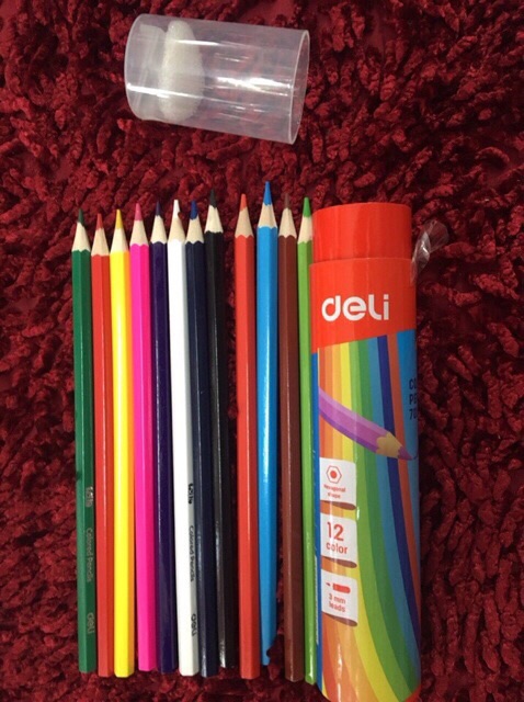 BÚT CHÌ MẦU DELI 12 - 24 màu
