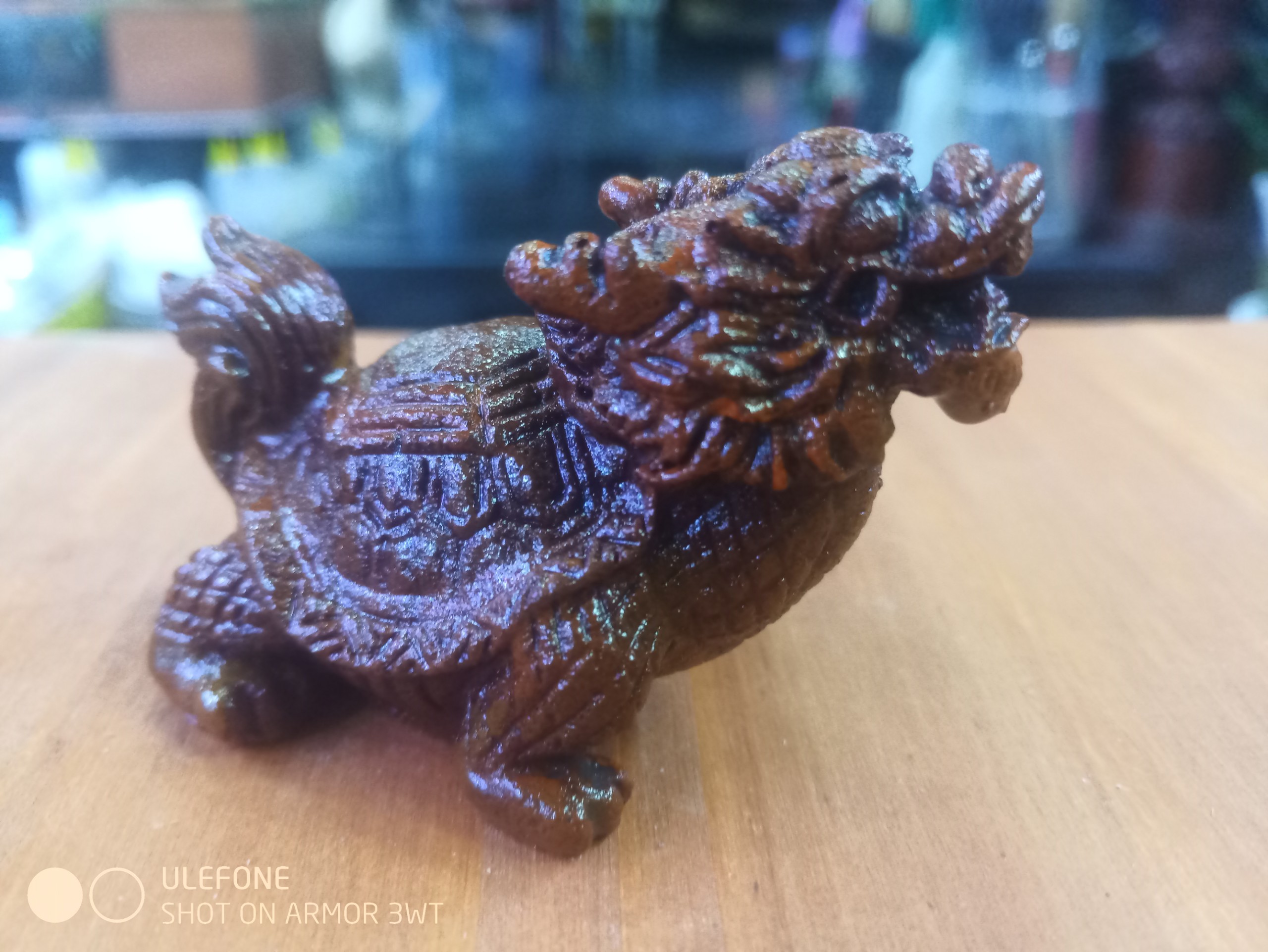 Tượng Long quy sắt nét phong thủy mini