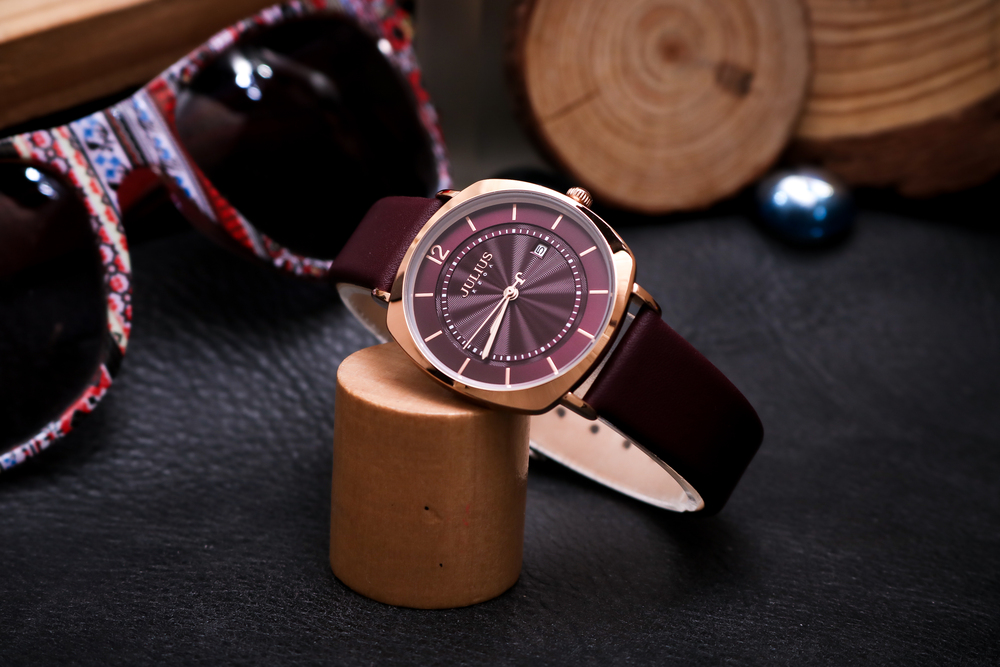 Đồng Hồ Nữ JA-1190LC Julius Hàn Quốc Dây Da (Đỏ)