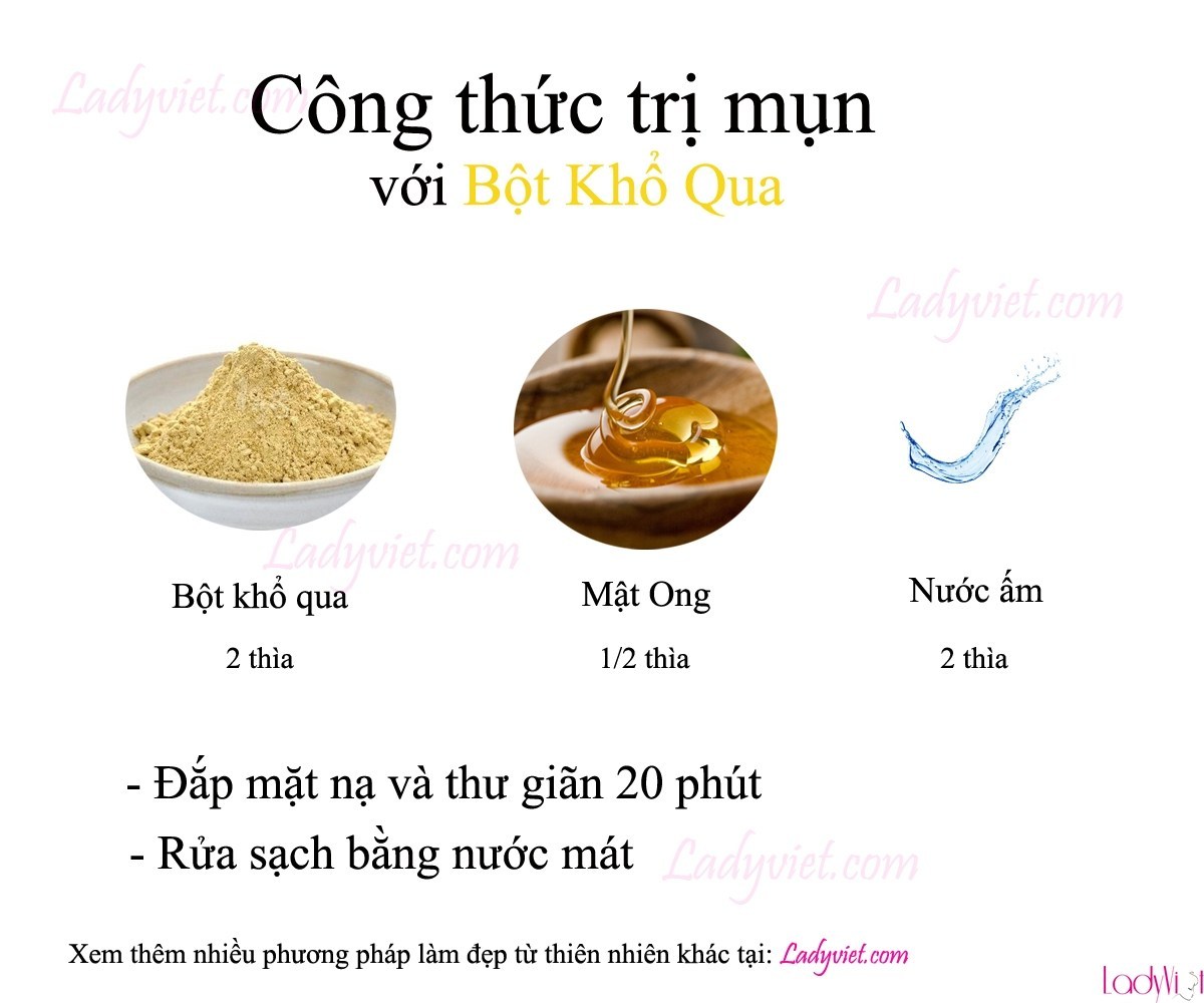 Bột Khổ Qua Nguyên Chất Handmade-ngừa mụn dưỡng da