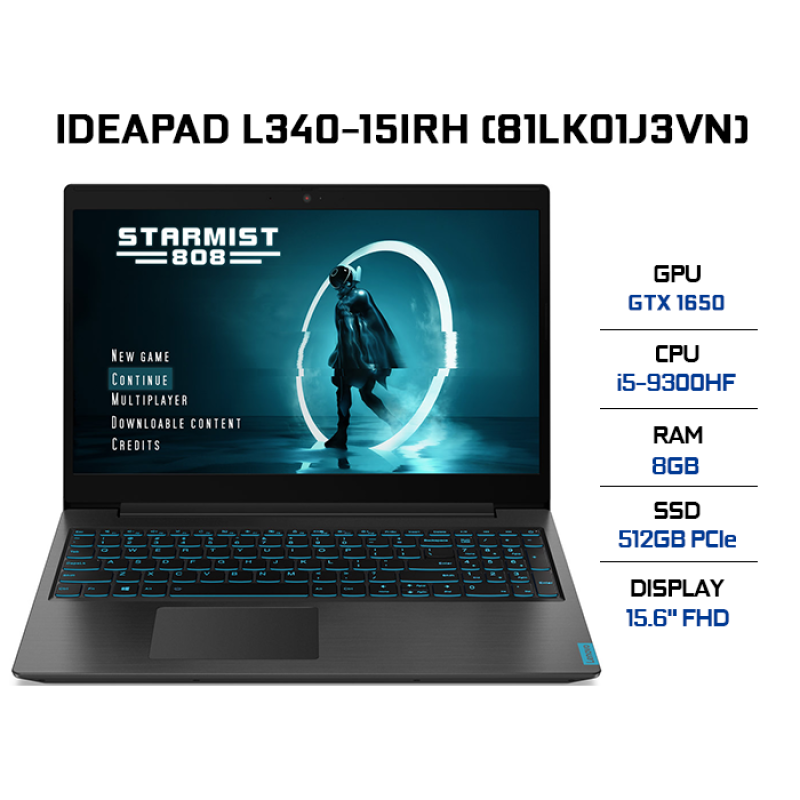 Bảng giá Laptop Lenovo IdeaPad L340-15IRH 81LK01J3VN i5-9300HF | 8GB | 512GB | VGA GTX 1650 4GB | 15.6 FHD | Win 10 Phong Vũ