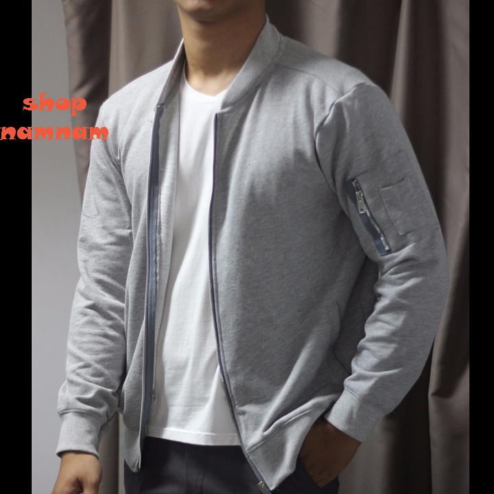 Áo khoác nỉ nam màu đen