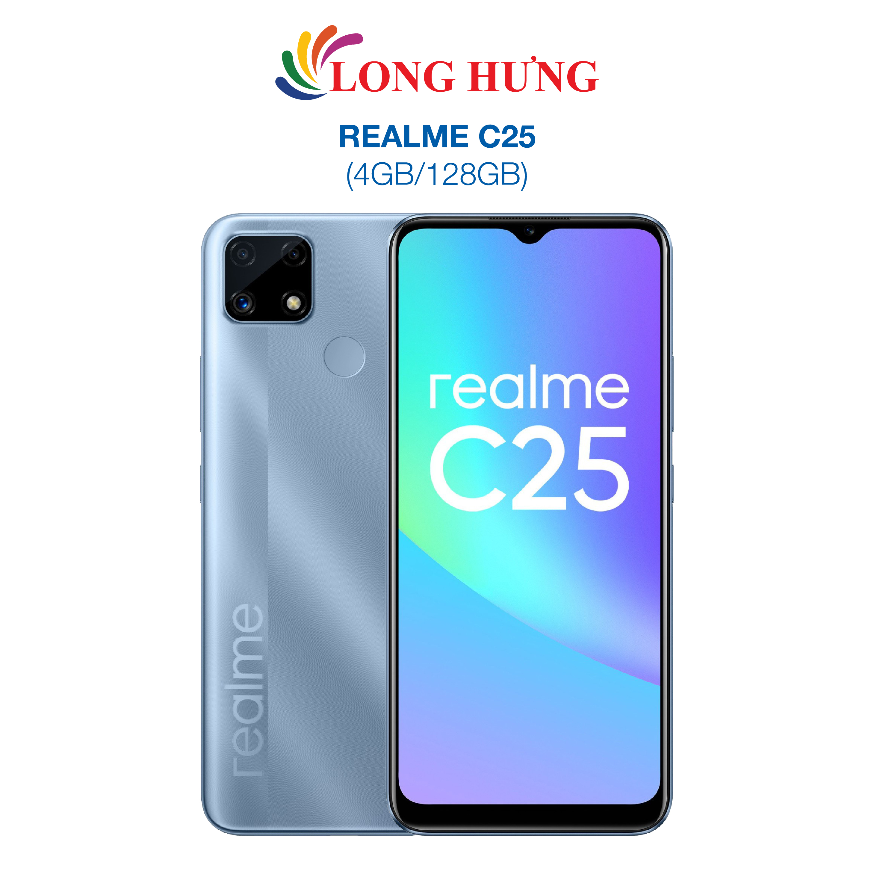 [Trả góp 0%] Điện thoại Realme C25 (4GB/128GB) - Hàng chính hãng - Màn hình 6.5inch IPS LCD HD+ bộ...