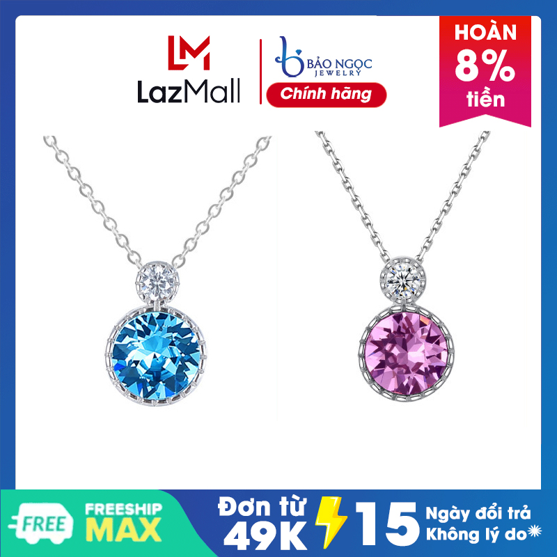 Vòng Cổ Nữ Bạc, Vòng Bạc Nữ Đính Đá Cao Cấp - DB2628 Bảo Ngọc Jewelry  2
