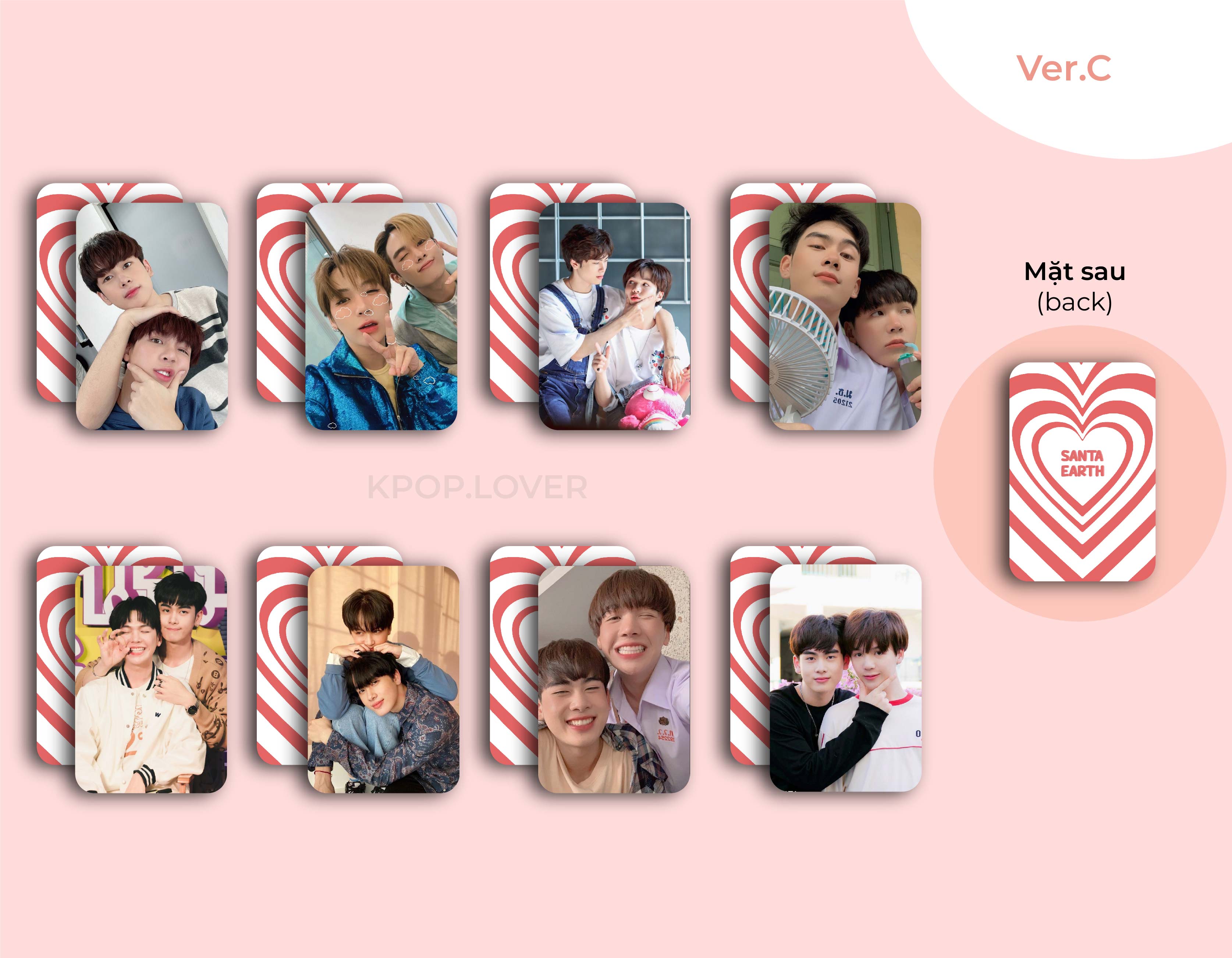 SET 8 CARD BO GÓC SANTA EARTH