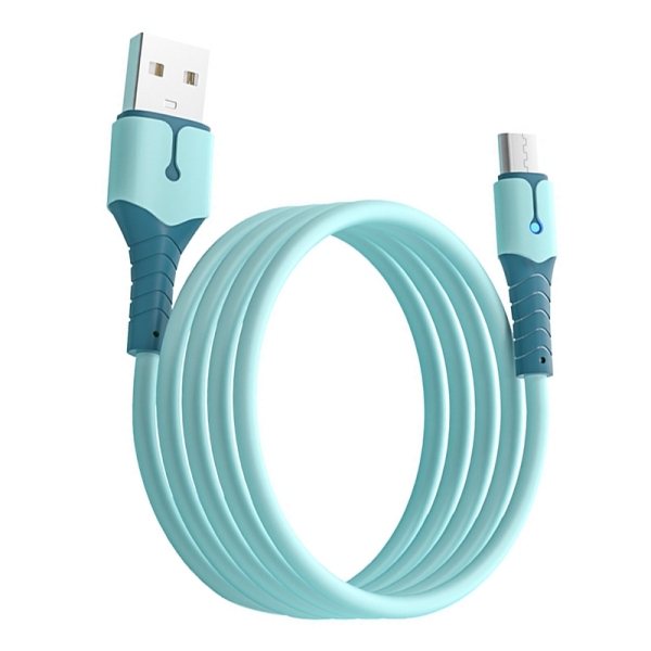 USB C Data Cable, Oxygen-Free Pure Copper Core Liquid Silicone Data Cable with Light for HUAWEI XIAOMI
