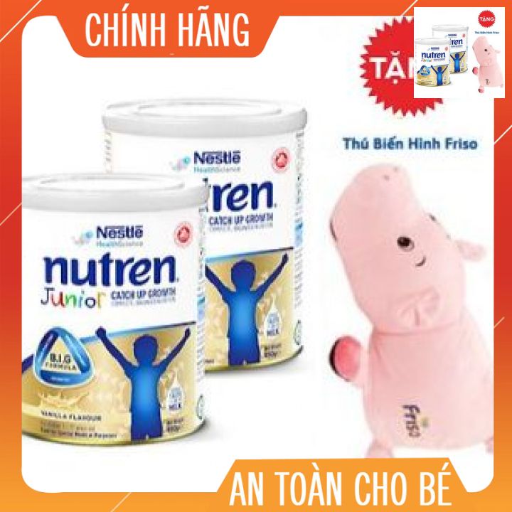 [Tặng 1 thú bông biến hình 2in1]Combo 2 lon sữa bột Nutren Junior 850g
