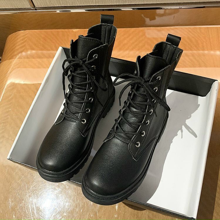 boots nữ khuyên sắt mã v2(bóng,mờ) bụi bặm cá tính