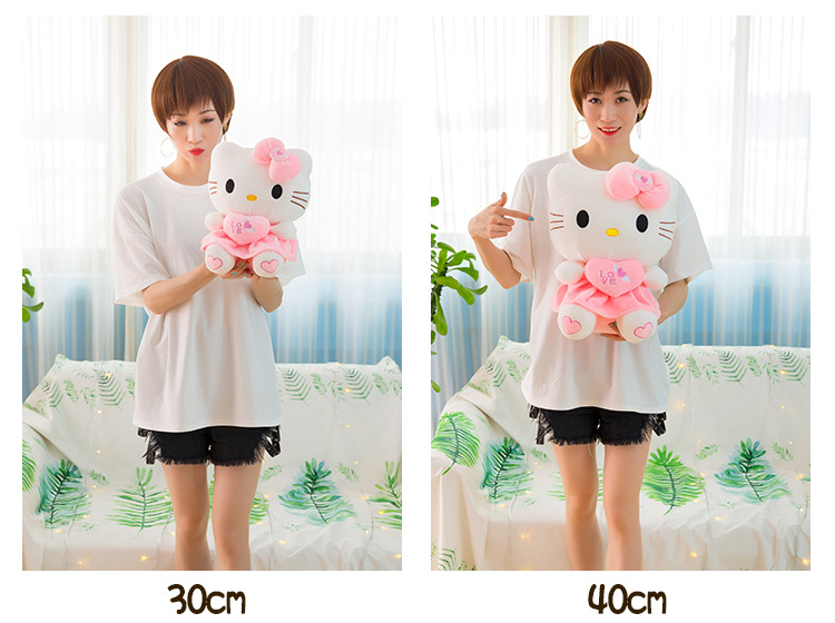 GẤU BÔNG HELLO KITTY ÔM TIM DỄ THƯƠNG SIÊU ĐÁNG YÊU