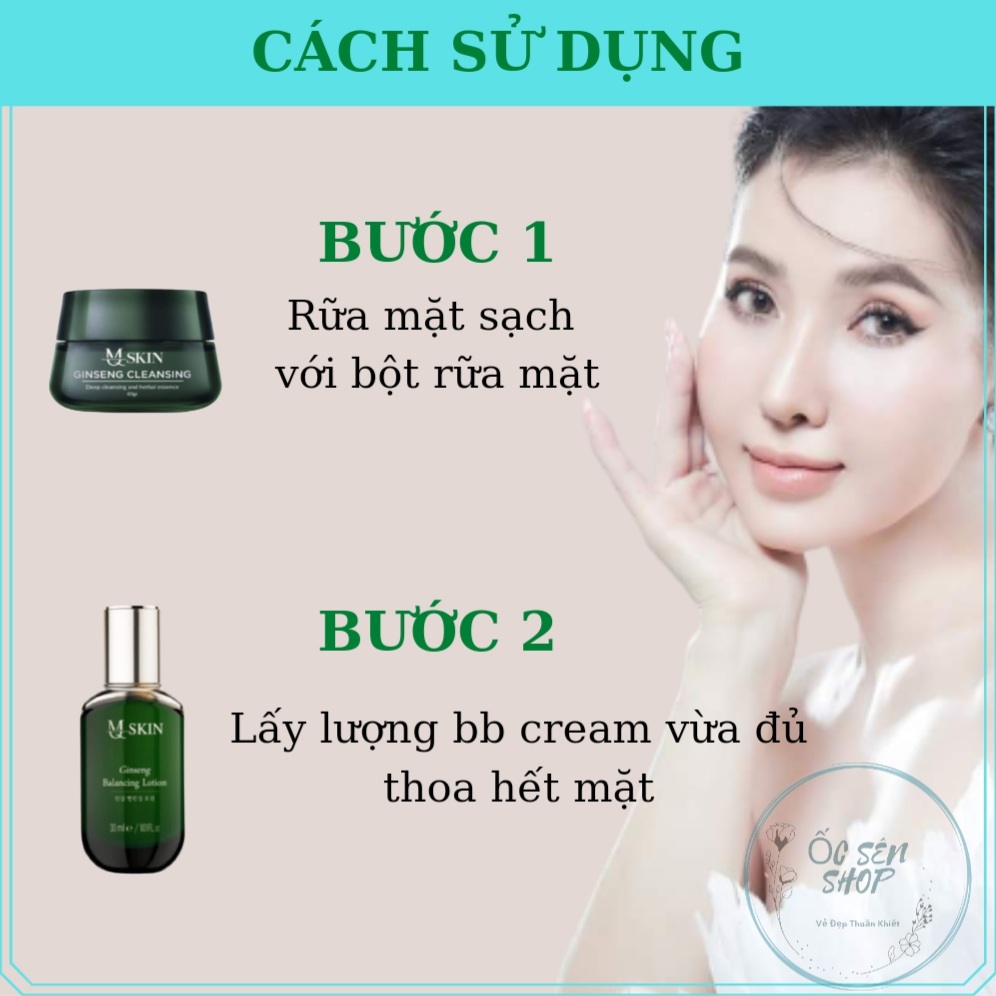 Combo Thay Da BB Cream Và Bột Rửa Mặt Mq Skin