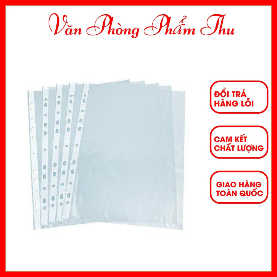 Bìa lỗ a4, bìa đục lỗ, bìa lá lỗ 400g làm bằng nhựa pp bền chắc dẻo dai