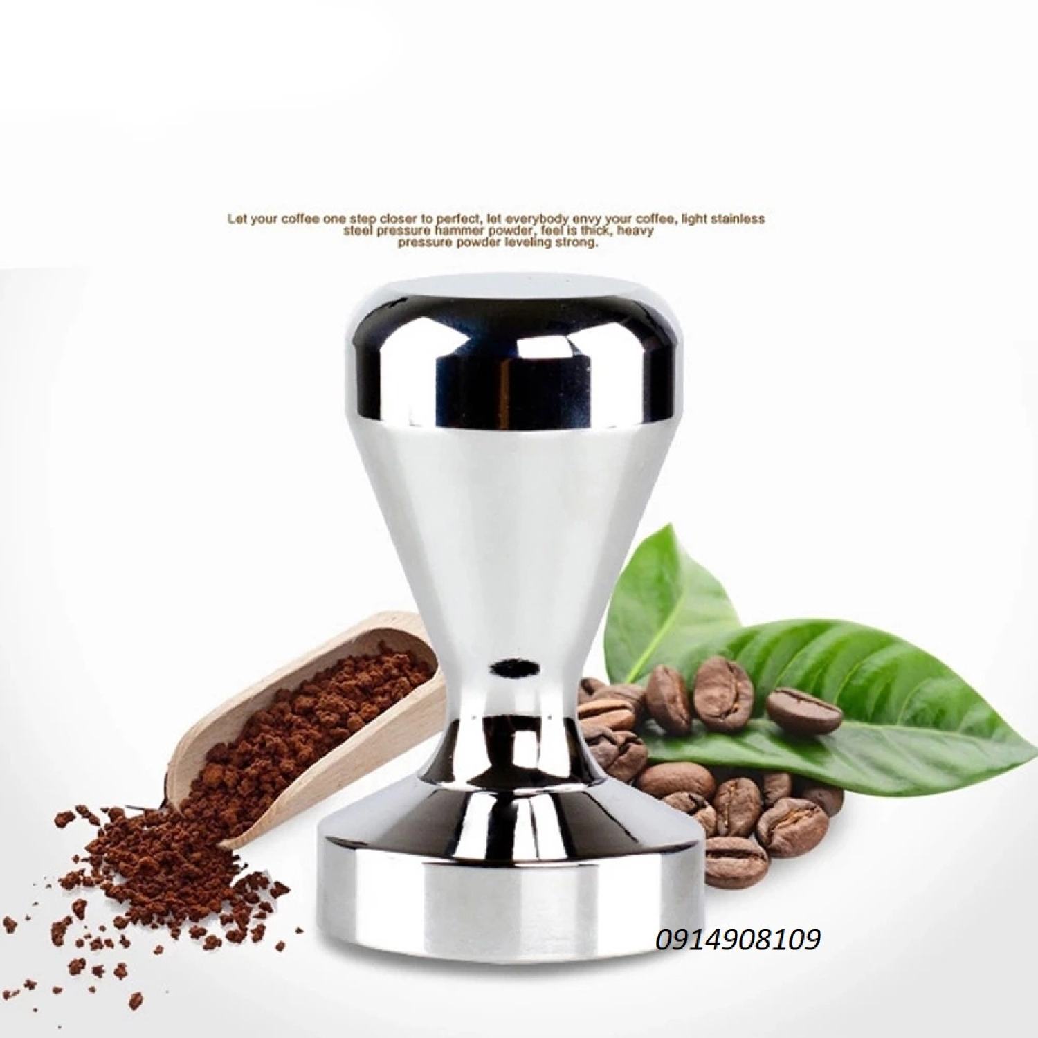 Tamper tay nén cafe espresso 58mm cao cấp (Inox 304 100%)