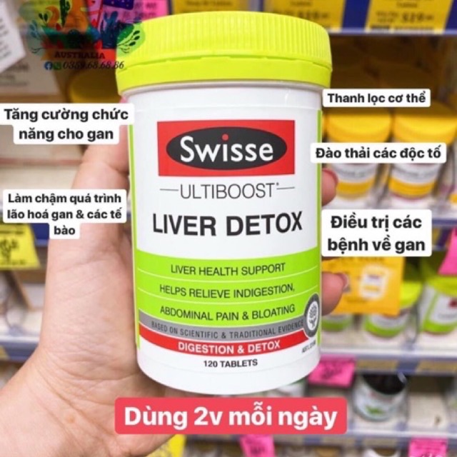 Thải độc gan Úc liver detox Swisse