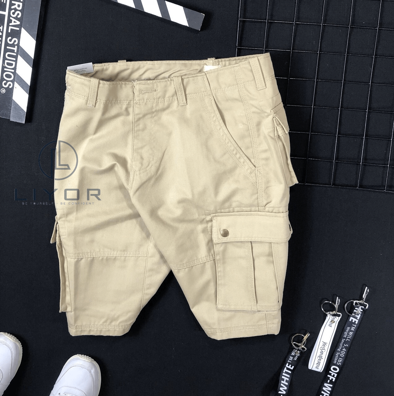 Quần short kaki nam [HỖ TRỢ ĐỔI SIZE] túi hộp đơn giản phong cách - Liyorshop - QKK005