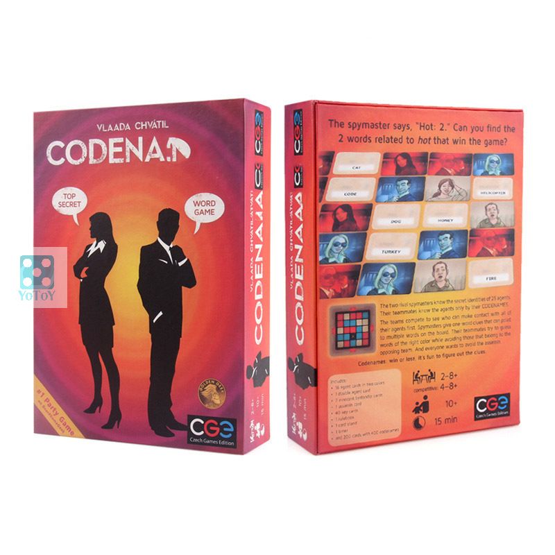Boardgame Codenames – Trò chơi mật danh gồm 4 phiên bản (Bản tiếng Anh)