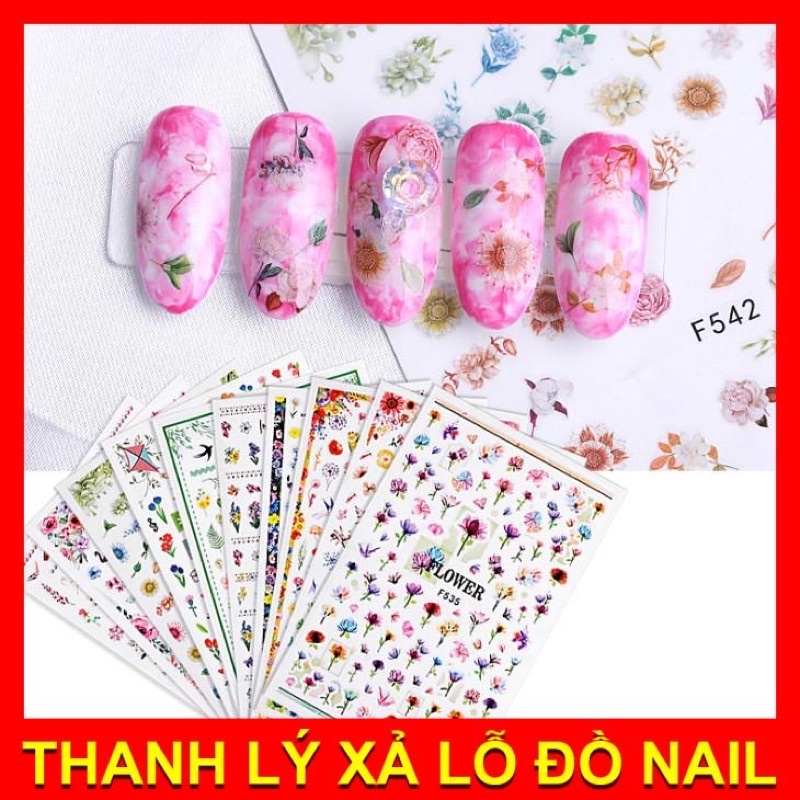 Sticker Hoa Cỏ Mùa Xuân Dán Móng Tay (ngẫu nhiên)