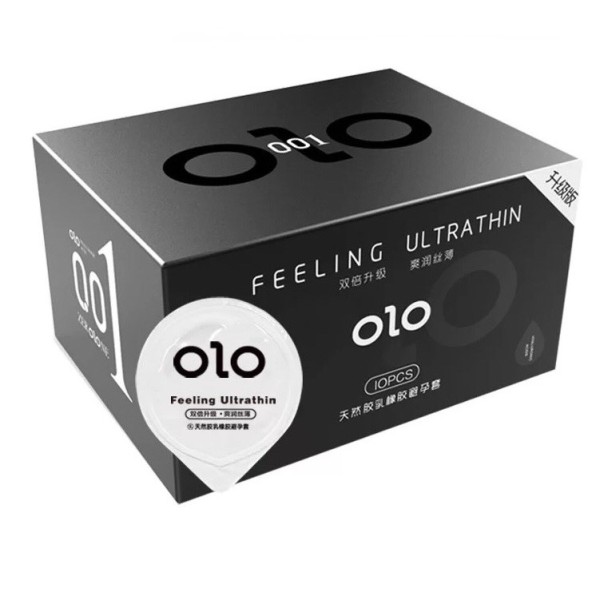 Bao cao su siêu mỏng olo 001 Feeling Ultrathin - hộp 10 chiếc, sản phẩm có độ bền cao, chất lượng tố cao cấp