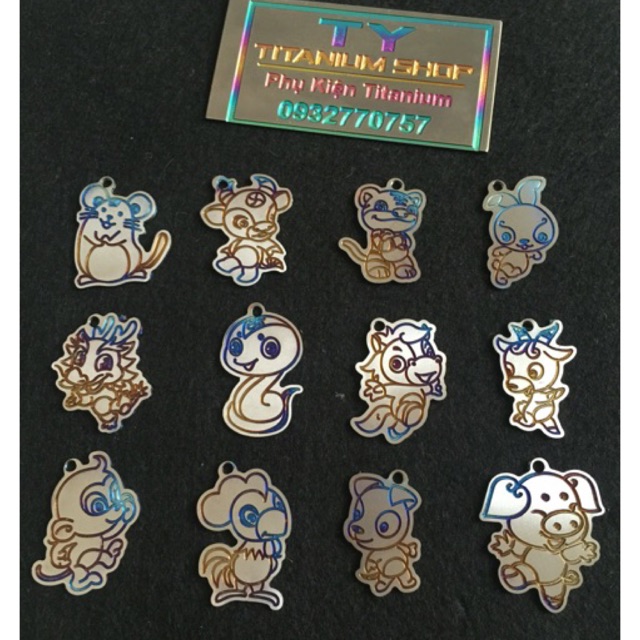 [HCM]MÓC KHÓA TITAN 12 CON GIÁP