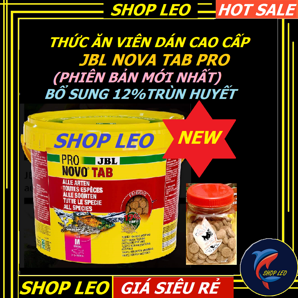 Thức ăn dán JBL Pro NOVOTAB - Cám dán JBL cho cá cảnh, thức ăn cá thủy sinh-shopleo - Thức ăn viên dán cho cá - hồ thủy sinh-hồ cá cảnh- shopleo -cám dán JBL - thức ăn cá cảnh - phụ kiện thủy sinh