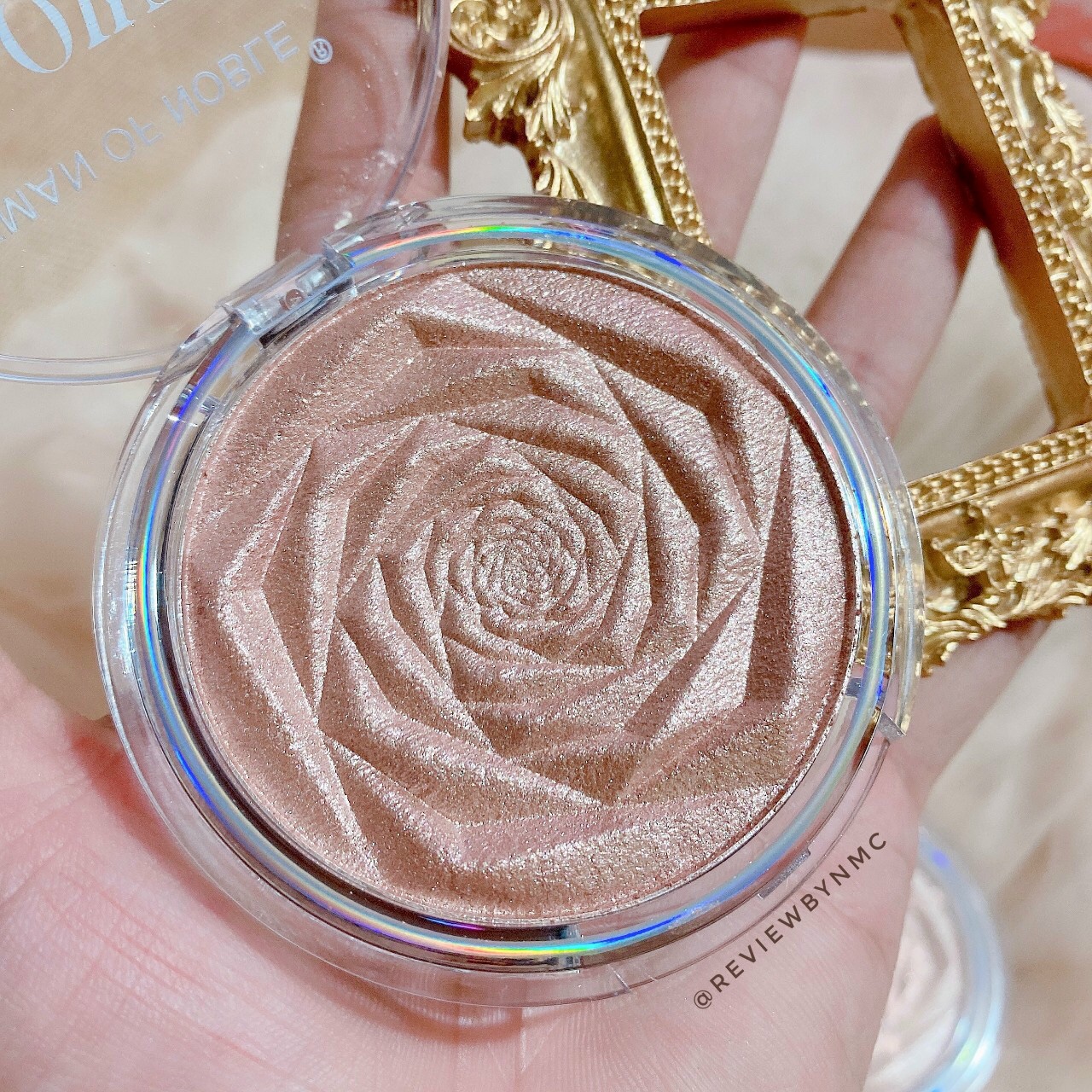 phấn bắt sáng iman hoa hồng flower glow highlighter 3D