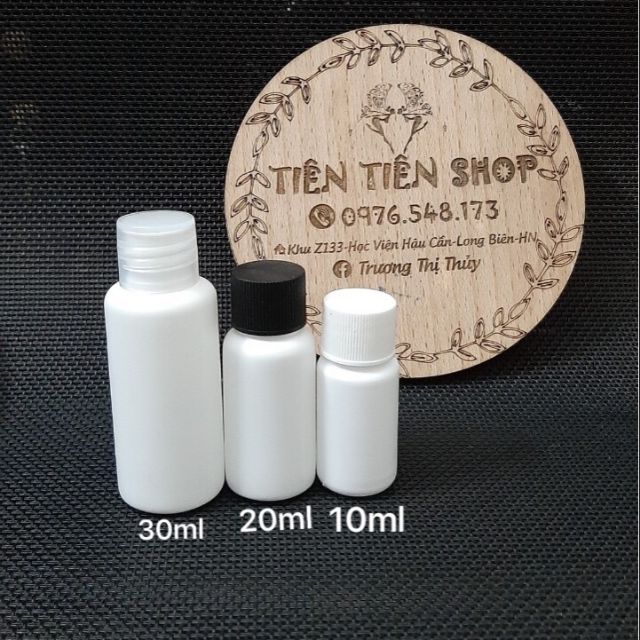 Chai nhựa hdpe nắp vặn 10ml, 20ml, 30ml