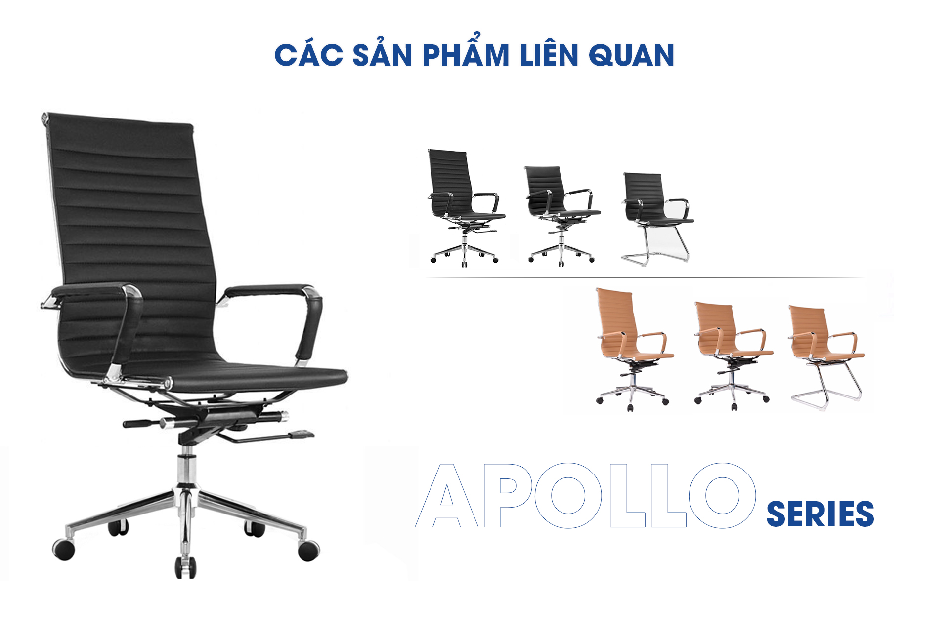 Ghế xoay văn phòng da simili Apollo AP02