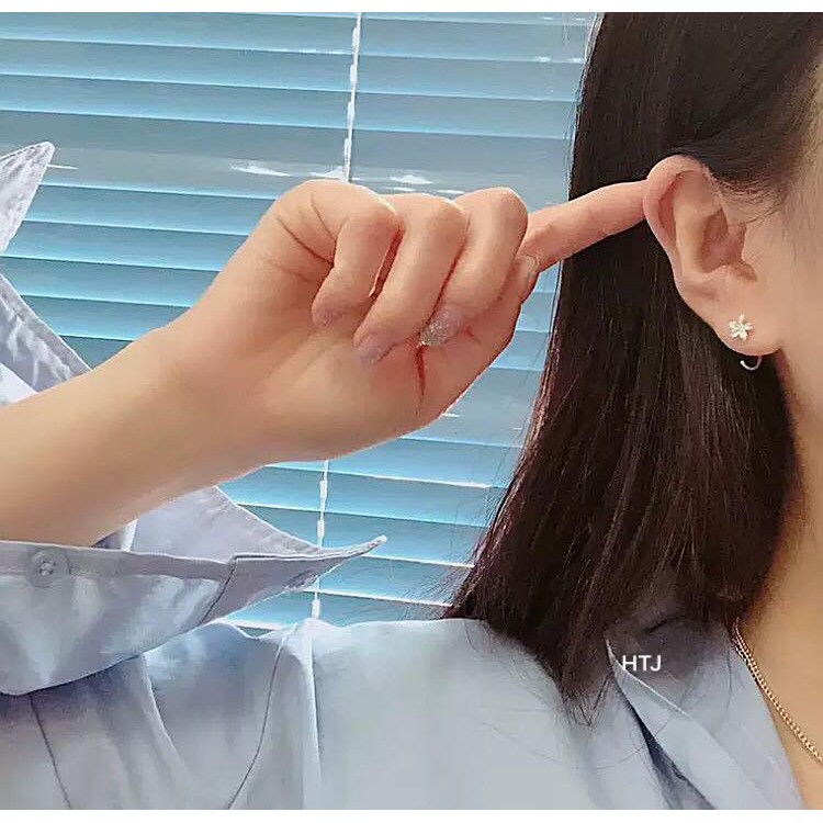 BÔNG TAI NỮ HOA MÓC BẠC TA