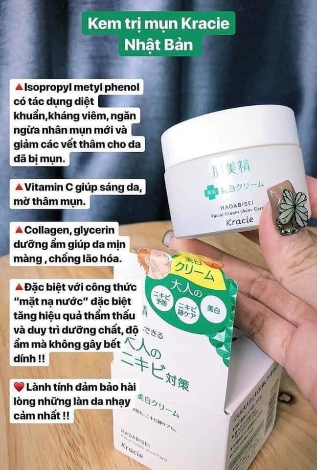 KEM ĐÁNH BAY MỤN - DƯỠNG TRẮNG KRACIE