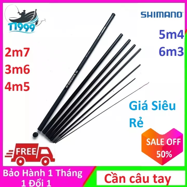 Cần Câu Tay Giá Rẻ SHIMANO HEIMUSHR , cần câu đài đủ size ( 6m3, 5m4, 4m5, 3m6, 2m7) dạng rút sợi cacbon - SANAMI FISHING STORE