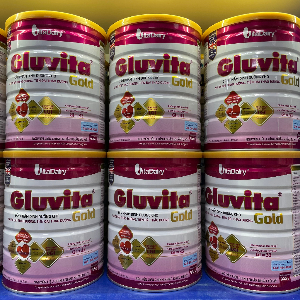 (Date Mới) Sữa bột Gluvita Gold 900g - Vitadairy (Bibistore)