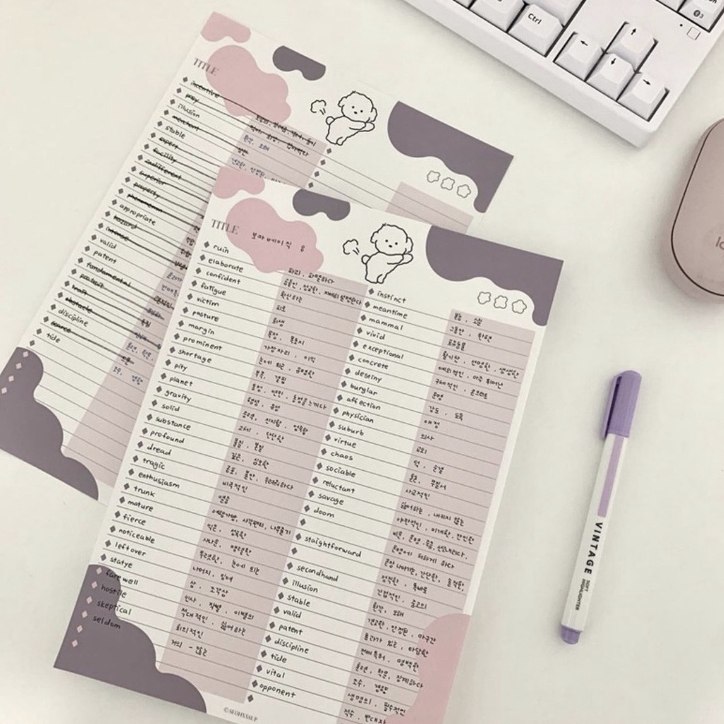 Giấy note ghi bài B5 hình gấu