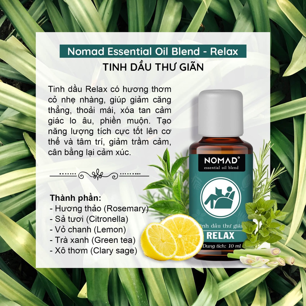 Tinh Dầu Thiên Nhiên Nomad Essential Oil Blend 10ml