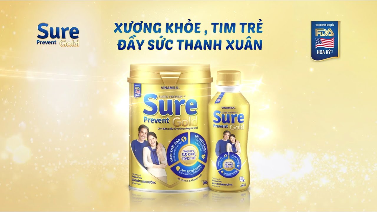 Sữa bột Vinamilk Sure Prevent gold 900g ( Dinh duong cho nguoi lon tuoi )