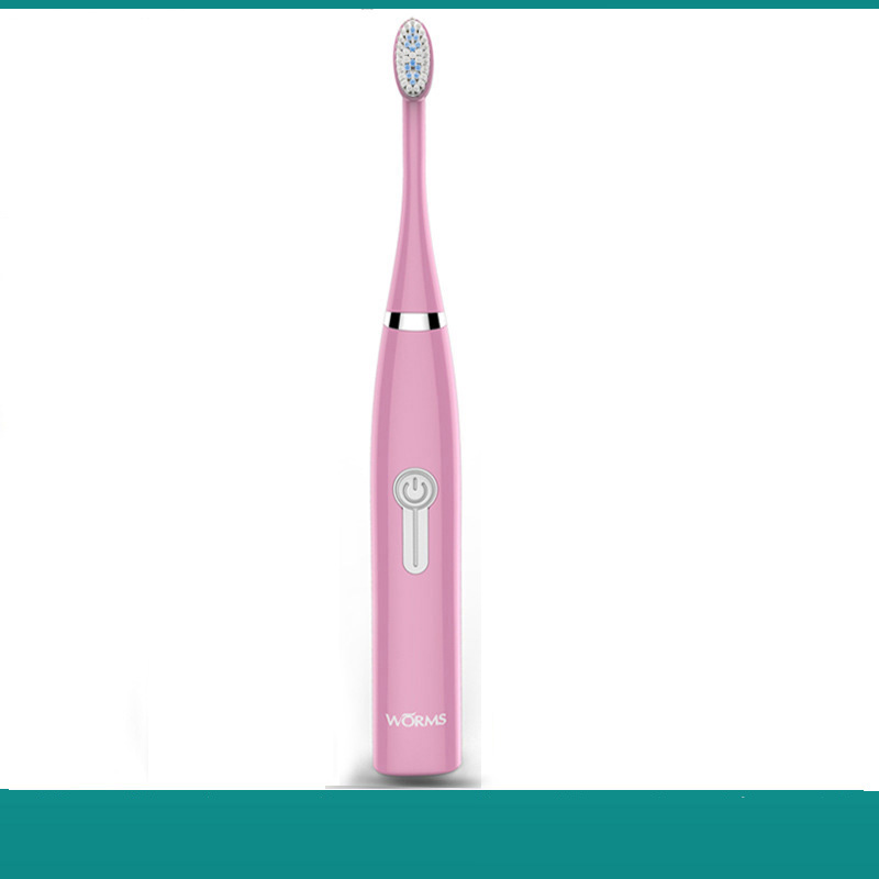 Bộ bàn chải đánh răng Worms 2 đầu thay thế, bàn chải răng massage Toothbrush, bàn chải điện thông minh tự động rung, bàn chải răng nam nữ