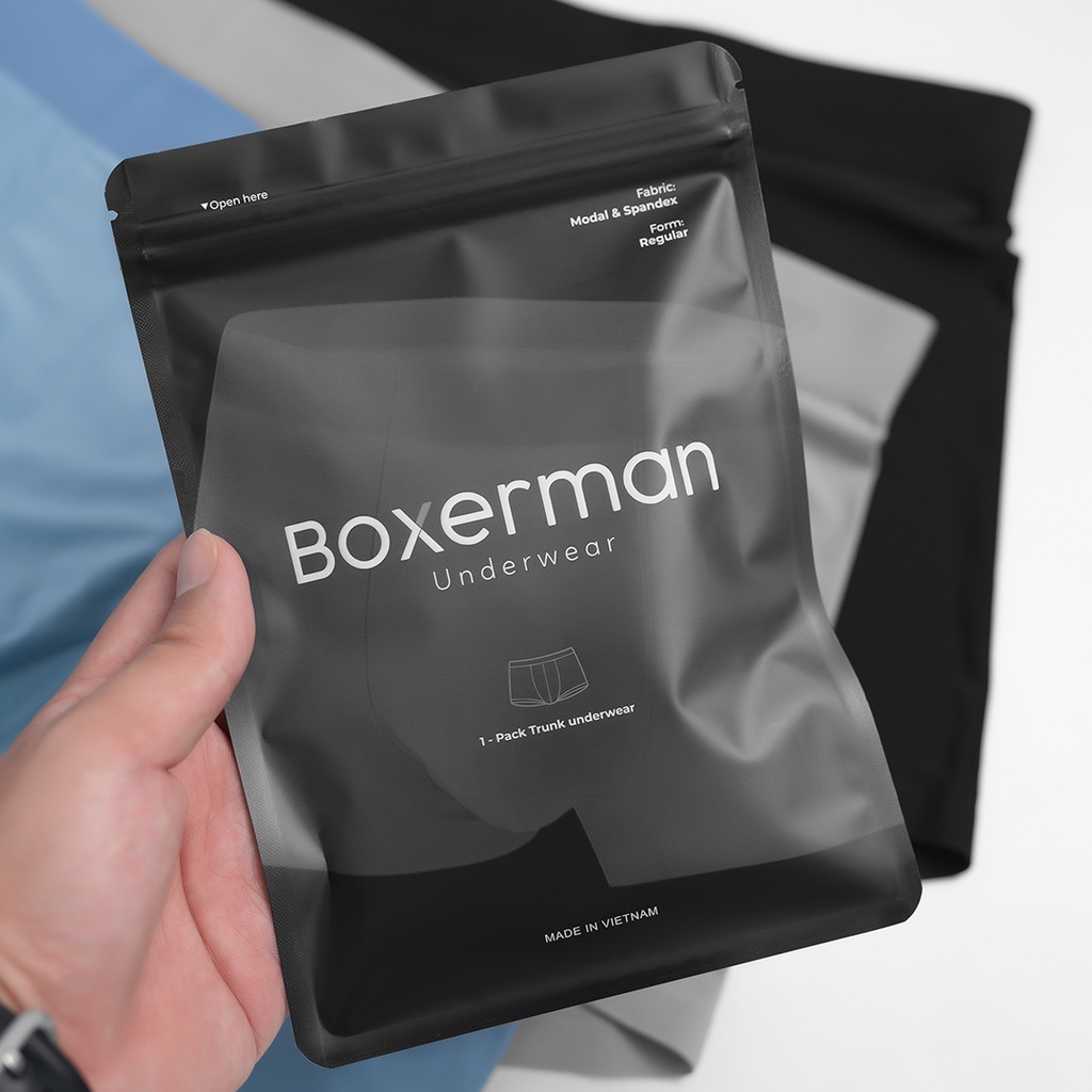Combo 2 quần lót boxer nam PRO FIT trunk polyester cao cấp BOXERMAN