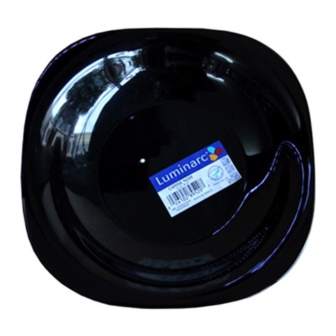 (ẢNH THẬT) Đĩa thủy tinh Luminarc sâu lòng19cm Carine đen/ trắng- D2372/D2366 làm bằng thủy tinh an toàn sức khỏe, dùng được lò vi sóng và máy rửa bát, hàng chuẩn chính hãng - 1 CHIẾC