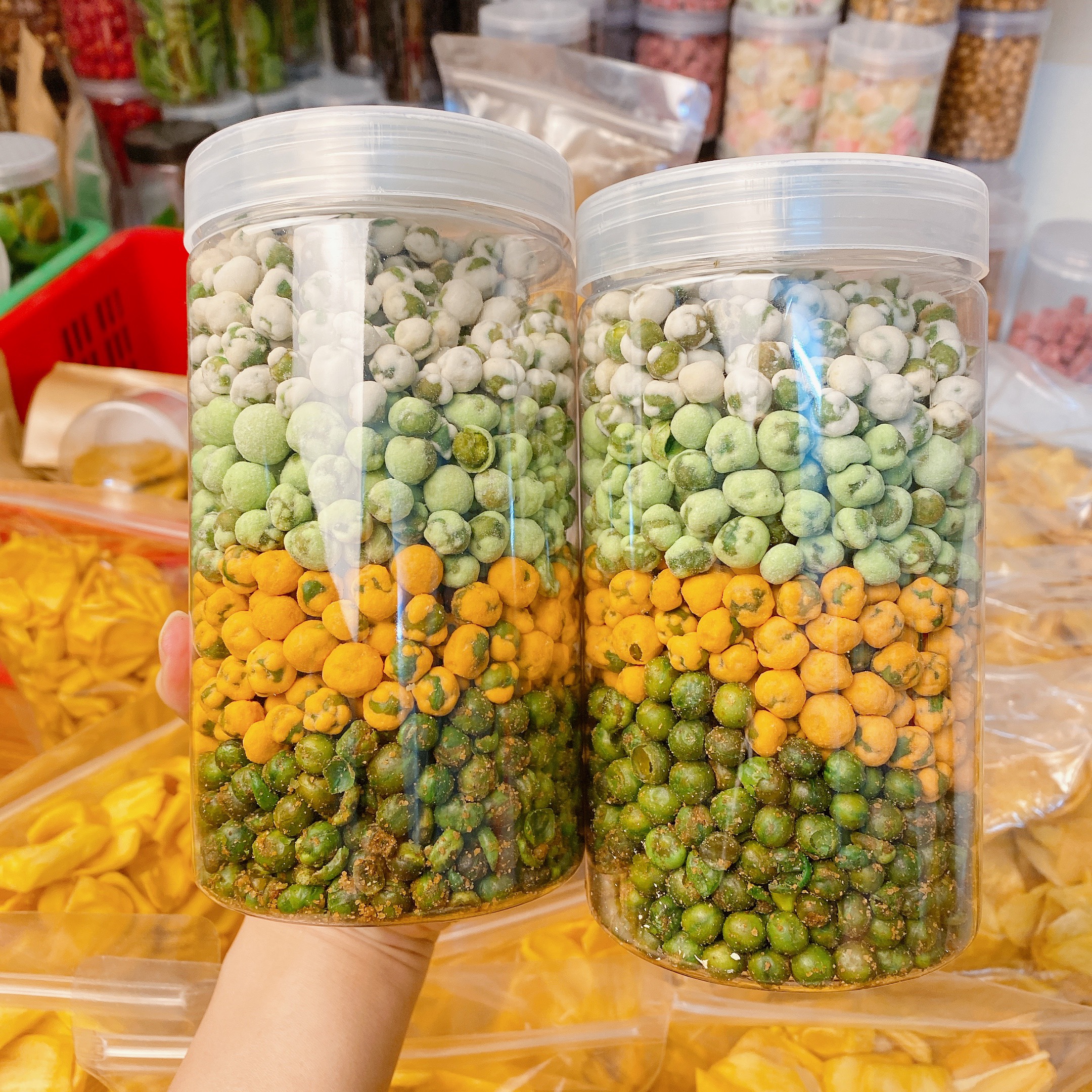 Đậu hà lan tẩm vị sầu riêng (hũ 300gr)