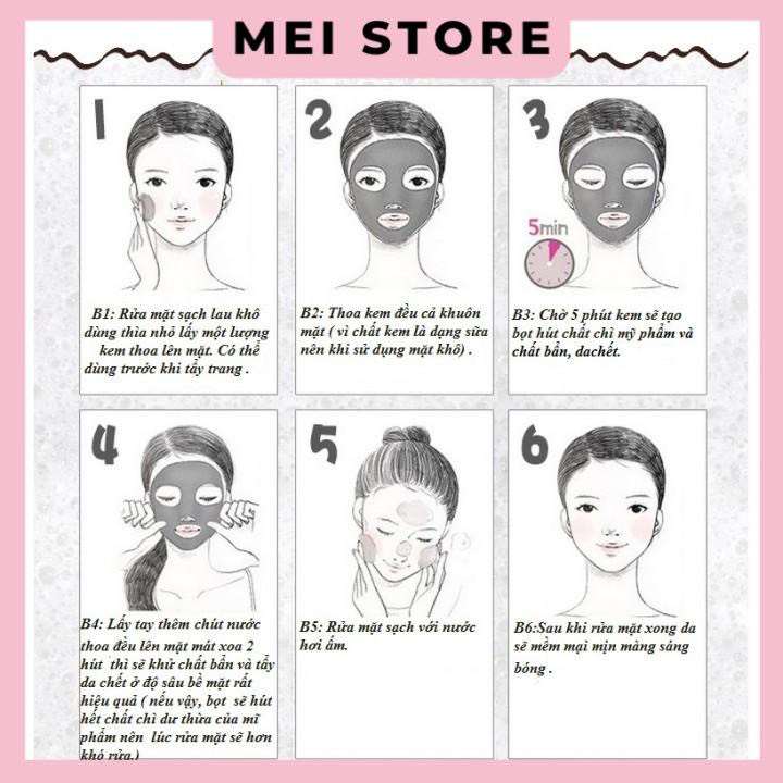 MẶT NẠ THẢI ĐỘC, KHỬ CHÌ BÌ HEO CARBONATED BUBBLE CLAY MASK