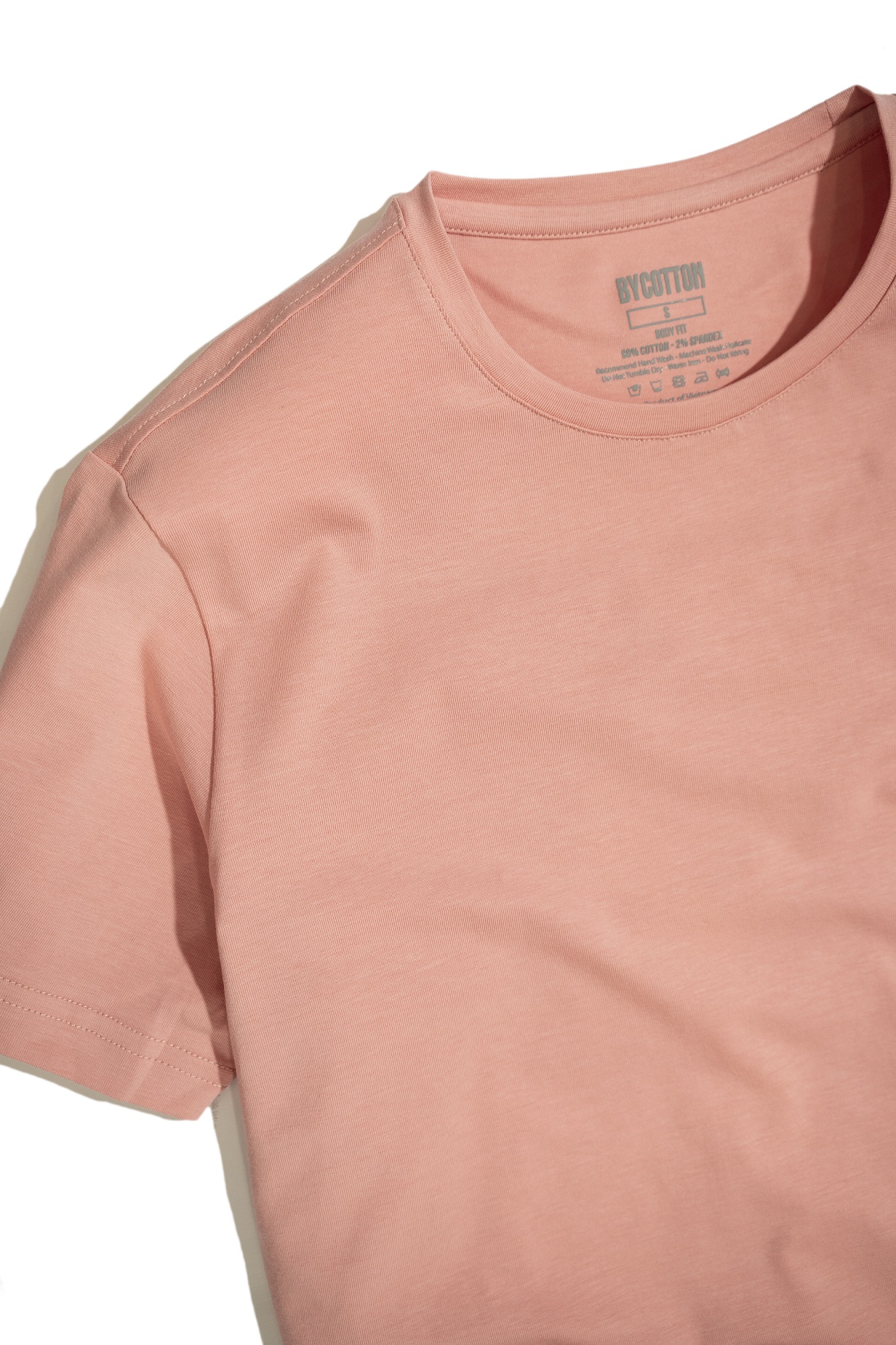 Áo Thun Nam Cao Cấp Hồng Coral Basic Tee BY COTTON
