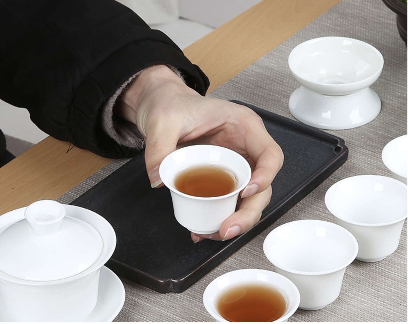 Bộ ấm trà sứ Đài Loan Alishan A Lý Sơn