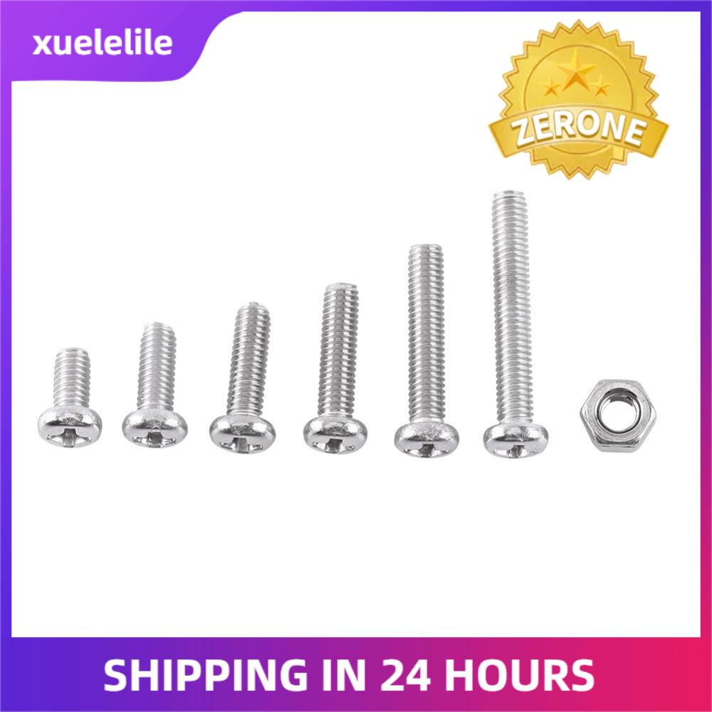 250pcs M3 304 Stainless Steel Screws Bolt With Hex Nuts Assortment