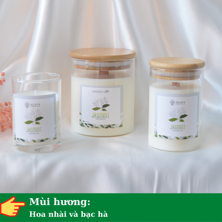Nến Thơm an toàn Candle Cup AGAYA - MÙI JASMINT