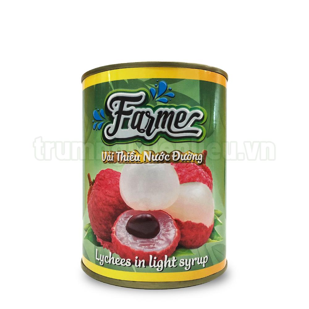 Vải thiều ngâm nước đường farme 560gr