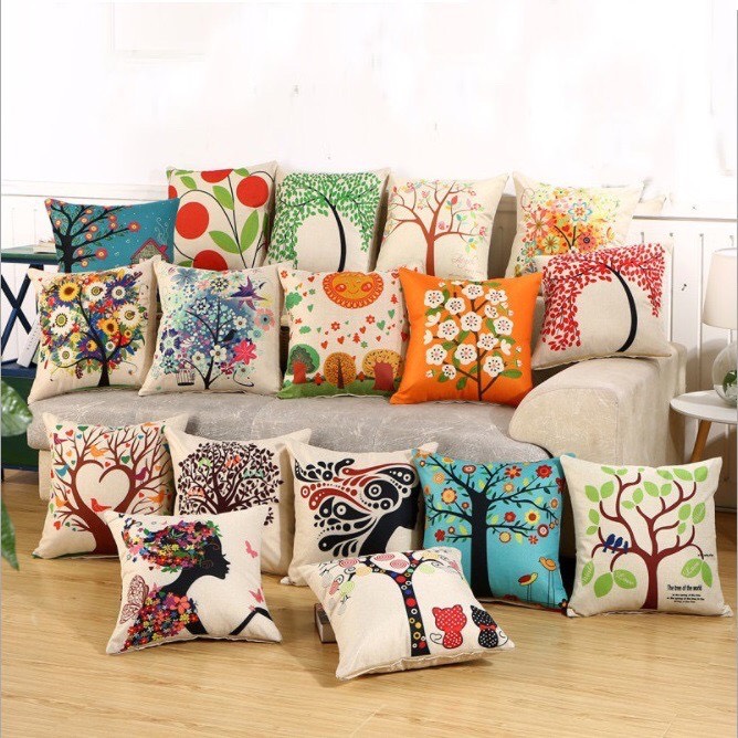 Vỏ gối tựa vuông, gối sofa