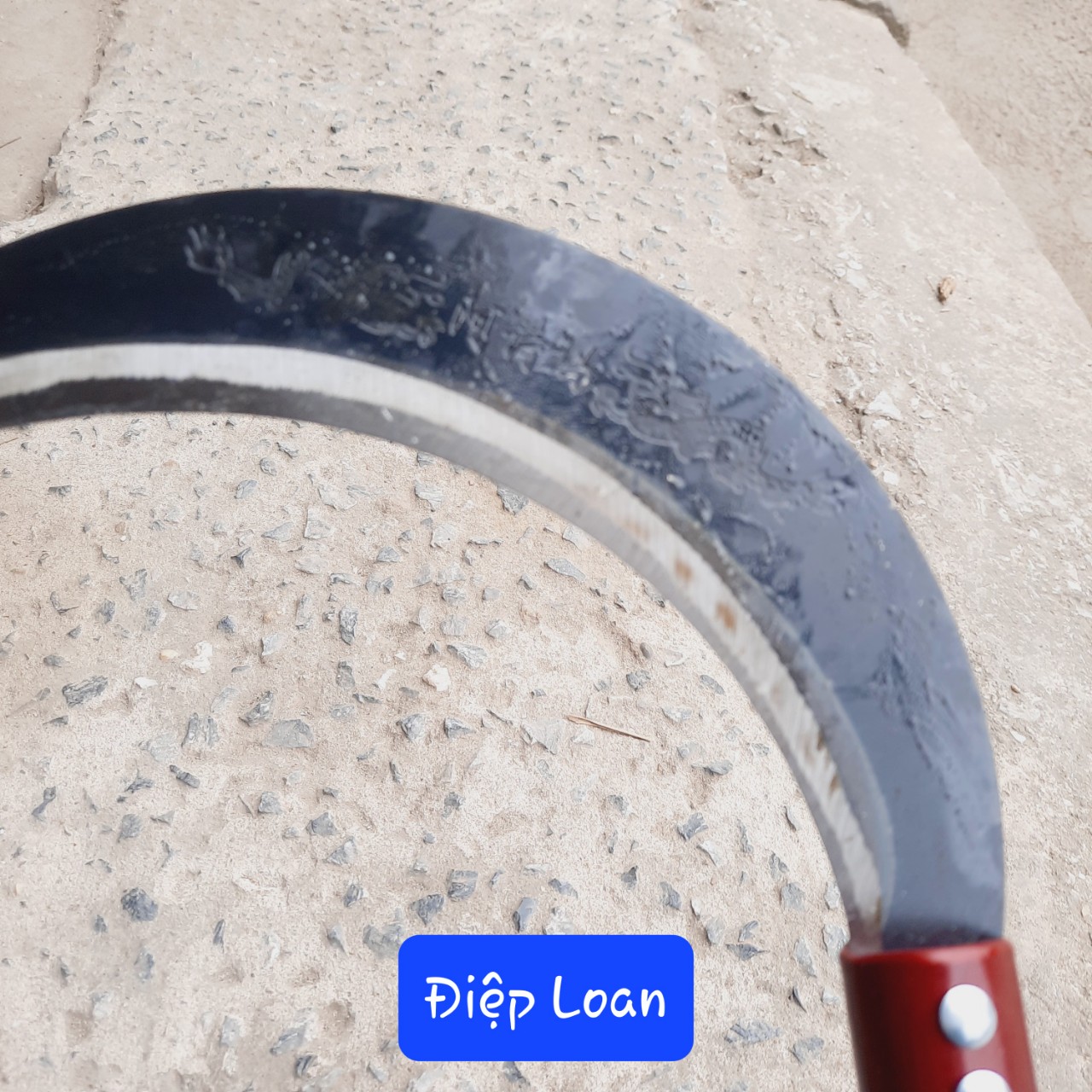 Dao (Liềm) phát cỏ cắt cỏ, cắt lúa, liềm thép cắt sắc bén dài 55,5cm ( loại to)