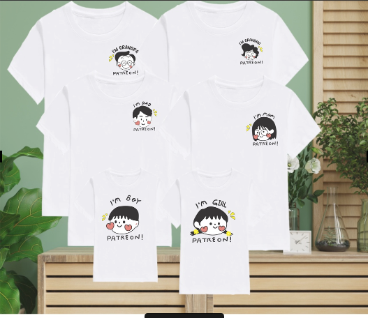 Áo gia đình ÔNG,BÀ,BỐ,MẸ áo đại thế hệ chất thun cotton, sét gia đình ông bà giá sĩ