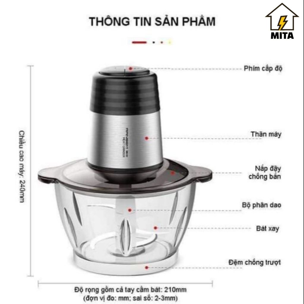 Máy xay thịt nội địa Ranbem 224A