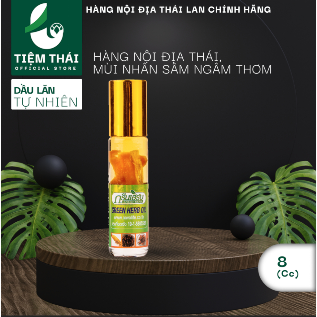 Dầu Lăn Ngâm Sâm GREENHERB Nóng và Thơm