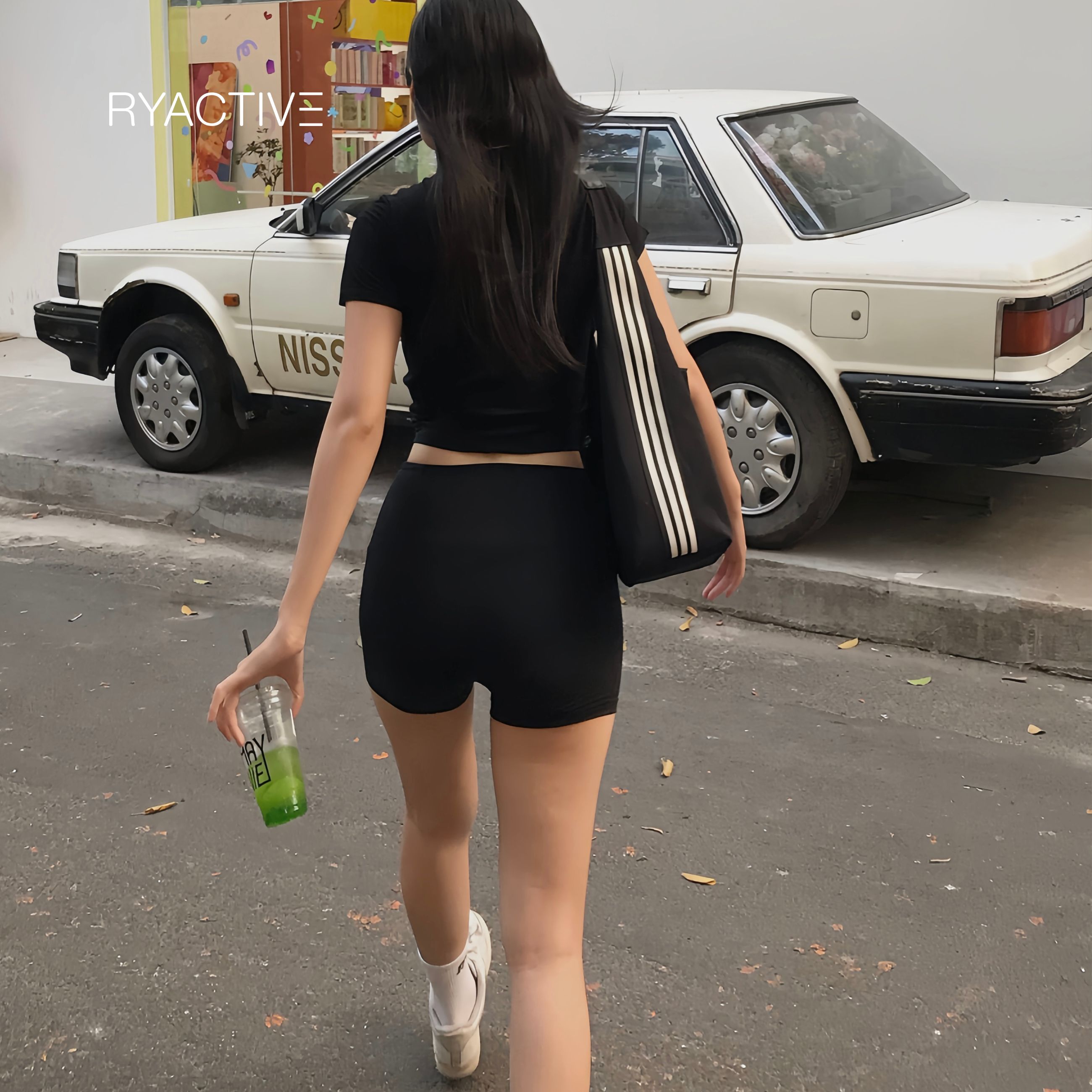 Áo thun nữ RYACTIVE - RYA BABY TEE Black